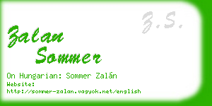 zalan sommer business card